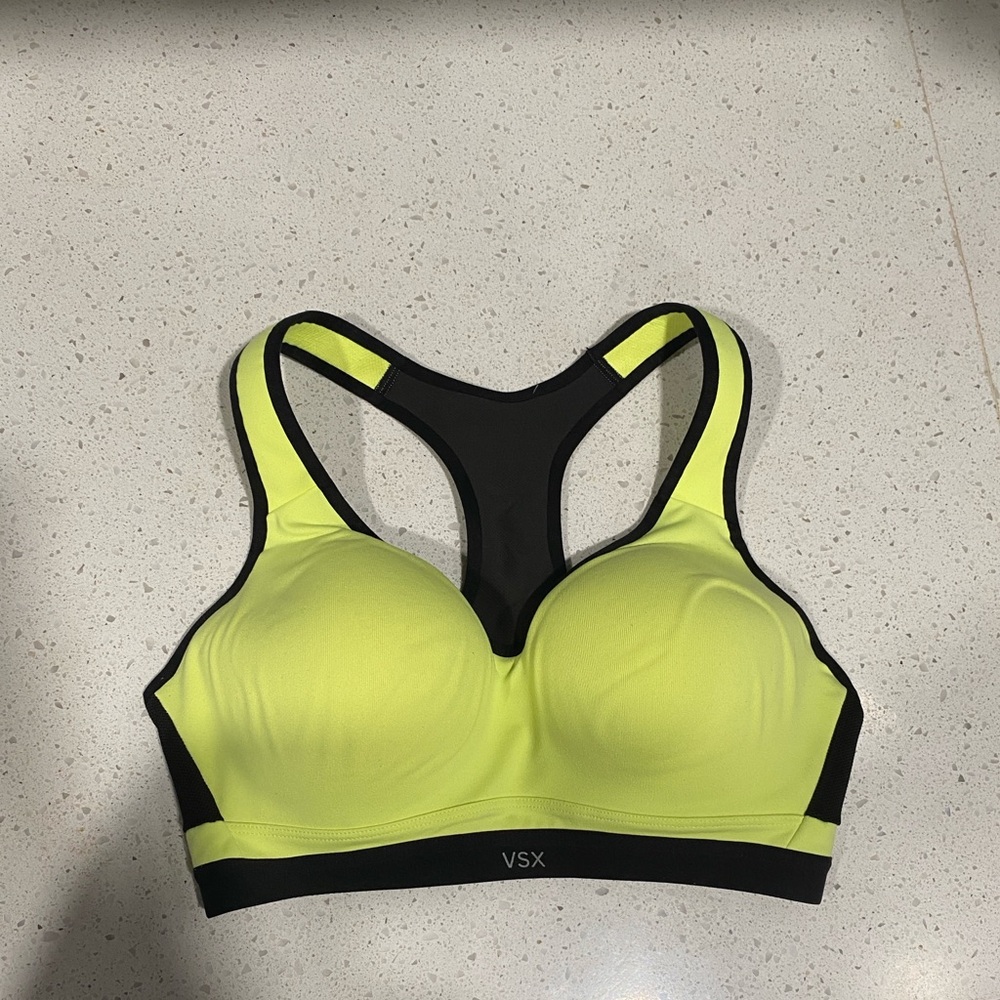 VSX Bright Yellow and Black Sports Bra